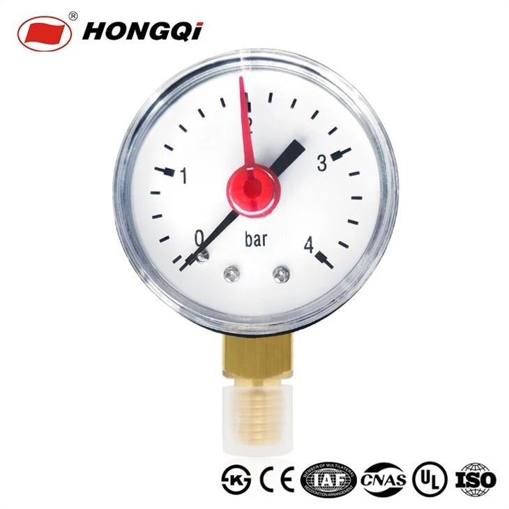 2 Inch Red Pointer 0-4 Bar Pressure Meter