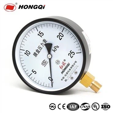 Manometro a capsula con presa in ottone