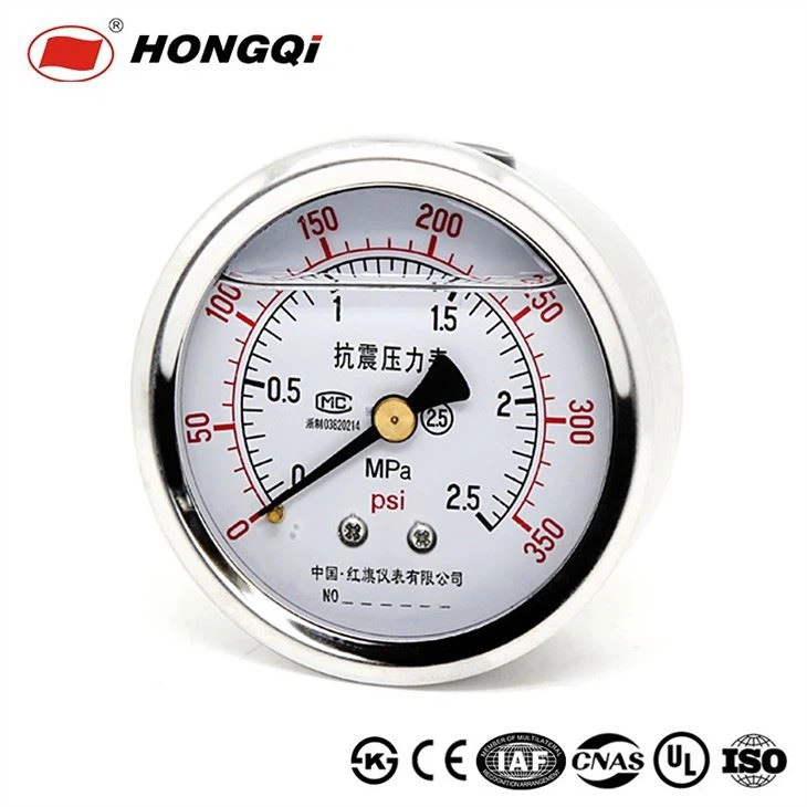 60mm Liquid Filled Back Mount Pressure Gauge