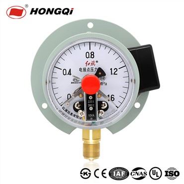 Allarme 4 "Flangia Contatto elettrico Manometro Connessione inferiore